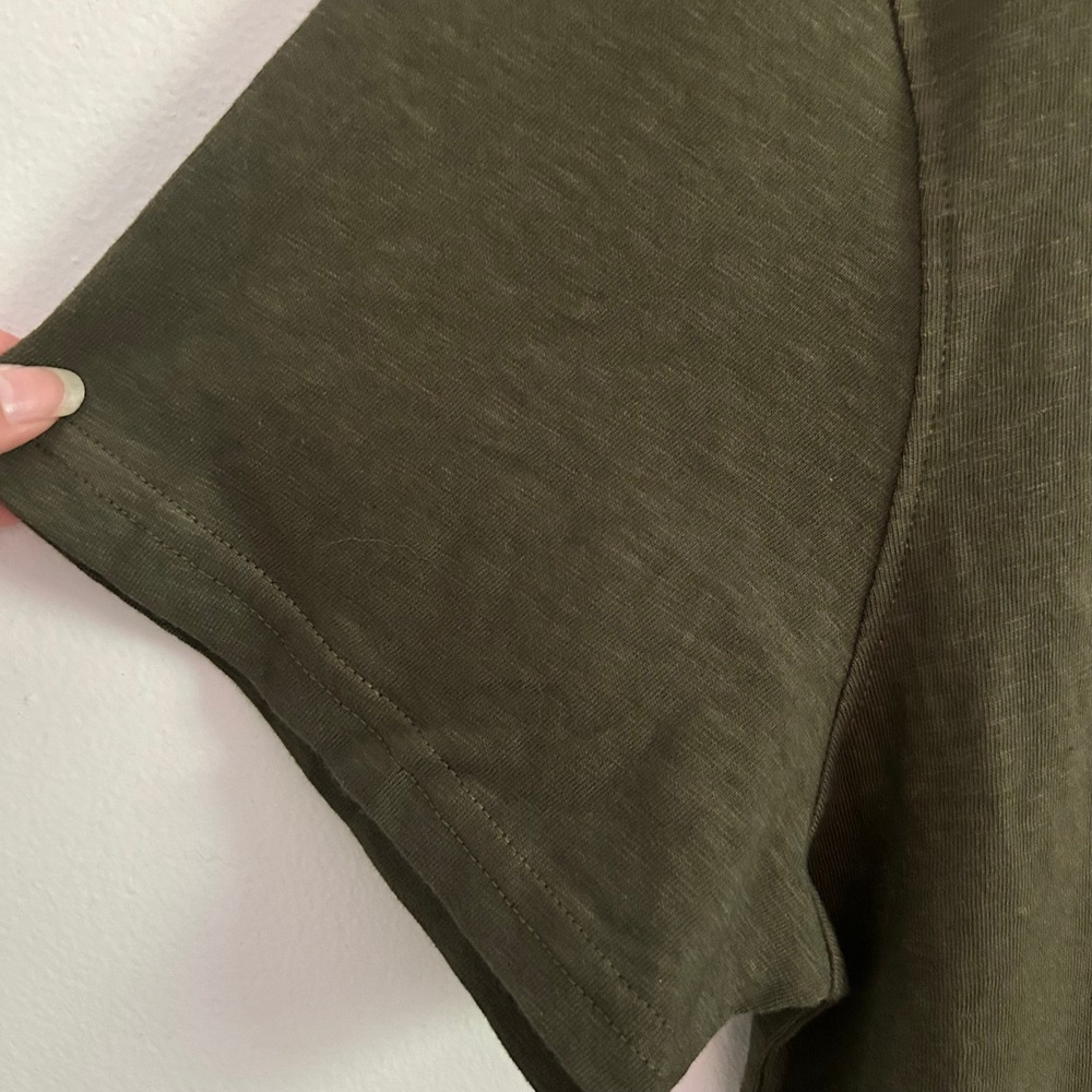 American Giant Mens Olive Green Premium Slub Cotton Polo Shirt L Large New NWOT - Picture 4 of 8